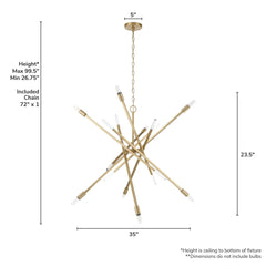 Vicontessa 8 Light Large 35 Inch Chandelier