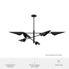 Merian 6 Light Large 60 Inch Chandelier