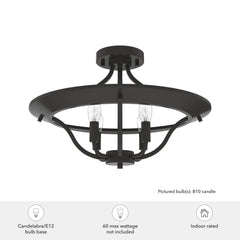 Perch Point 4 Light Semi-Flush Mount