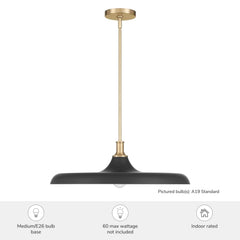 Moriso 1 Light Large 22 Inch Pendant