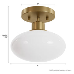 Getty Jasmine Roth 1 Light Small 8 Inch Flush Mount