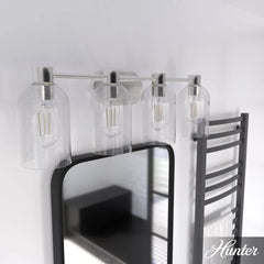 Lochemeade Clear Seeded Glass 4 Light Vanity