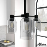 Lochemeade Smoked Glass 3 Light Chandelier