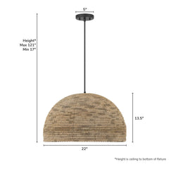 Hillmount 1 Light Large 22 Inch Pendant