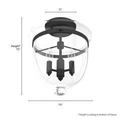 Belltown 3 Light Semi-Flush Mount