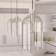 Lochemeade Clear Seeded Glass 1 Light Large pendant