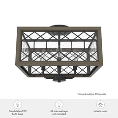 Chevron 4 Light Semi-Flush Mount