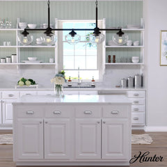 Saddle Creek Clear Seeded Glass 7 Light Linear Chandelier