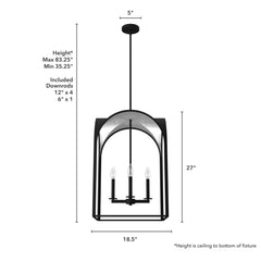 Dukestown Pendant 4 Light 18 inch