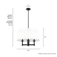 Briargrove 4 Light Shade Chandelier
