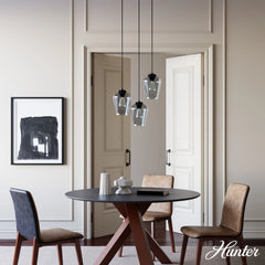 Vidria Smoked Glass 3 Light Round Pendant Cluster