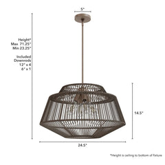 Brookhollow 4 Light Large Pendant