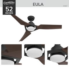 Eula Outdoor ENERGY STAR DC with LED Light 52 inch with remote and wall control