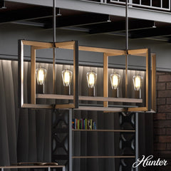 Woodburn 5 Light Linear Chandelier