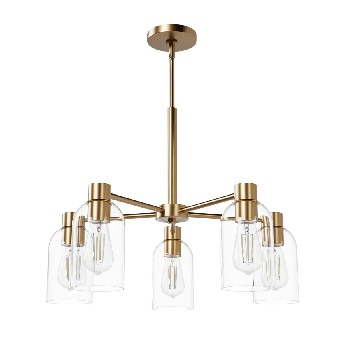 5 Light Medium 26 Inch Chandelier