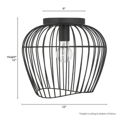 Redding 1 Light Medium 12 Inch Flush
