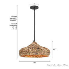 Cambria 1 Light Large 18 Inch Pendant