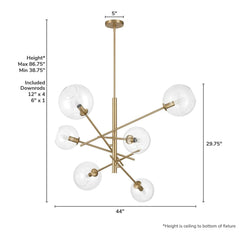 Farling 6 Light Extra Large 43 Inch Chandelier