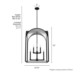 Dukestown Pendant 8 Light 22 inch