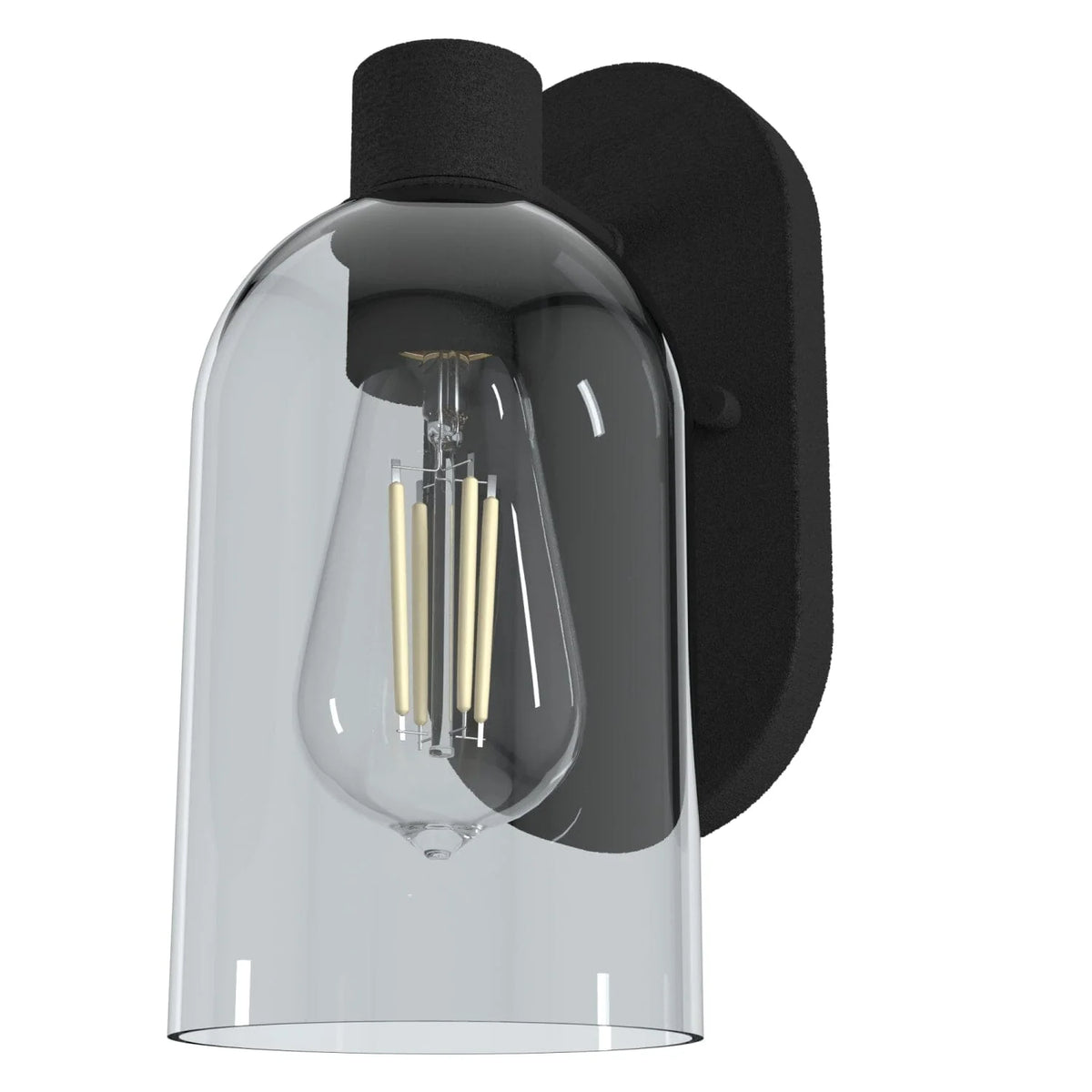 Lochemeade Smoked Glass 1 Light Sconce