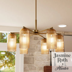 Beverly Glen  Jasmine Roth 6 Light Large 31 Inch Chandelier