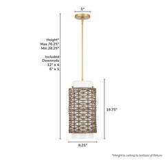 Laila 1 Light Medium 9 Inch Pendant