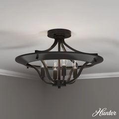 Perch Point 4 Light Semi-Flush Mount