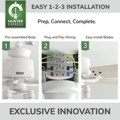 Techne Indoor Smart Fan with 4 Lights 52 inch with Remote