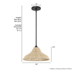 Agoura 1 Light Medium 14 Inch Pendant