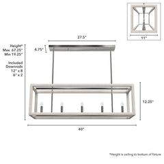 5 Light Squire Manor Linear Chandelier