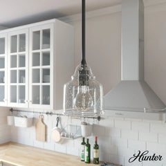 Dunshire Bell Clear Seeded Glass 1 Light 6 Inch Mini Pendant