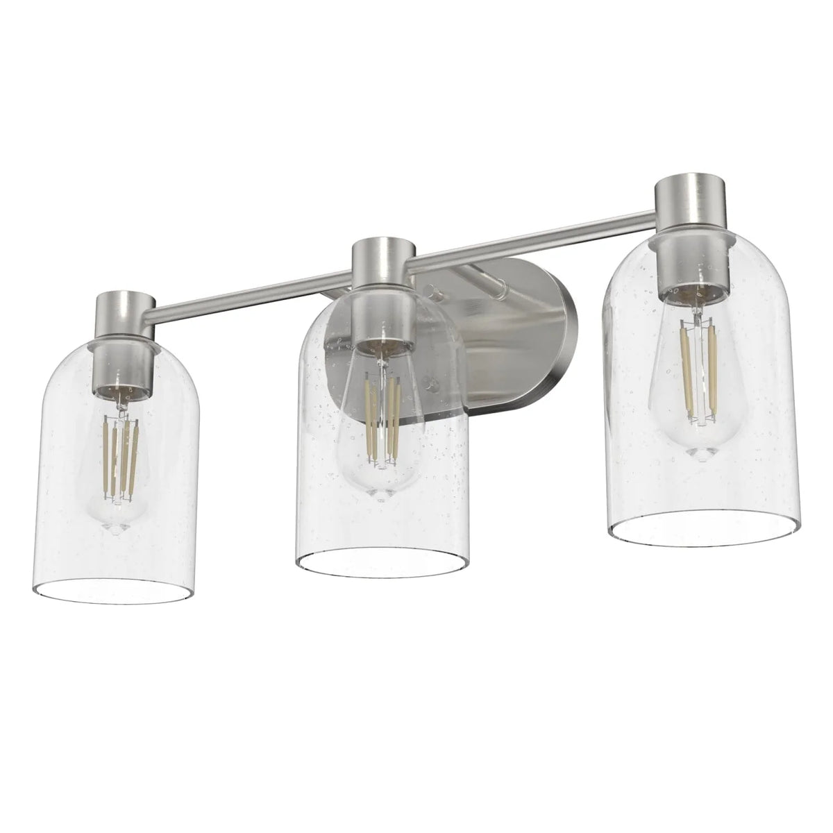 Lochemeade Clear Seeded Glass 3 Light Vanity