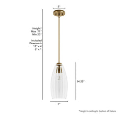 Rossmoor 1 Light Medium Pendant