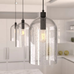 Lochemeade Clear Seeded Glass 1 Light Large pendant