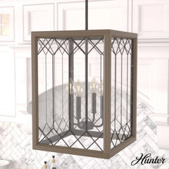 Chevron 4 Light Lantern 14 Inch
