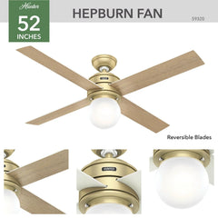 Hepburn with LED Light 52 inch