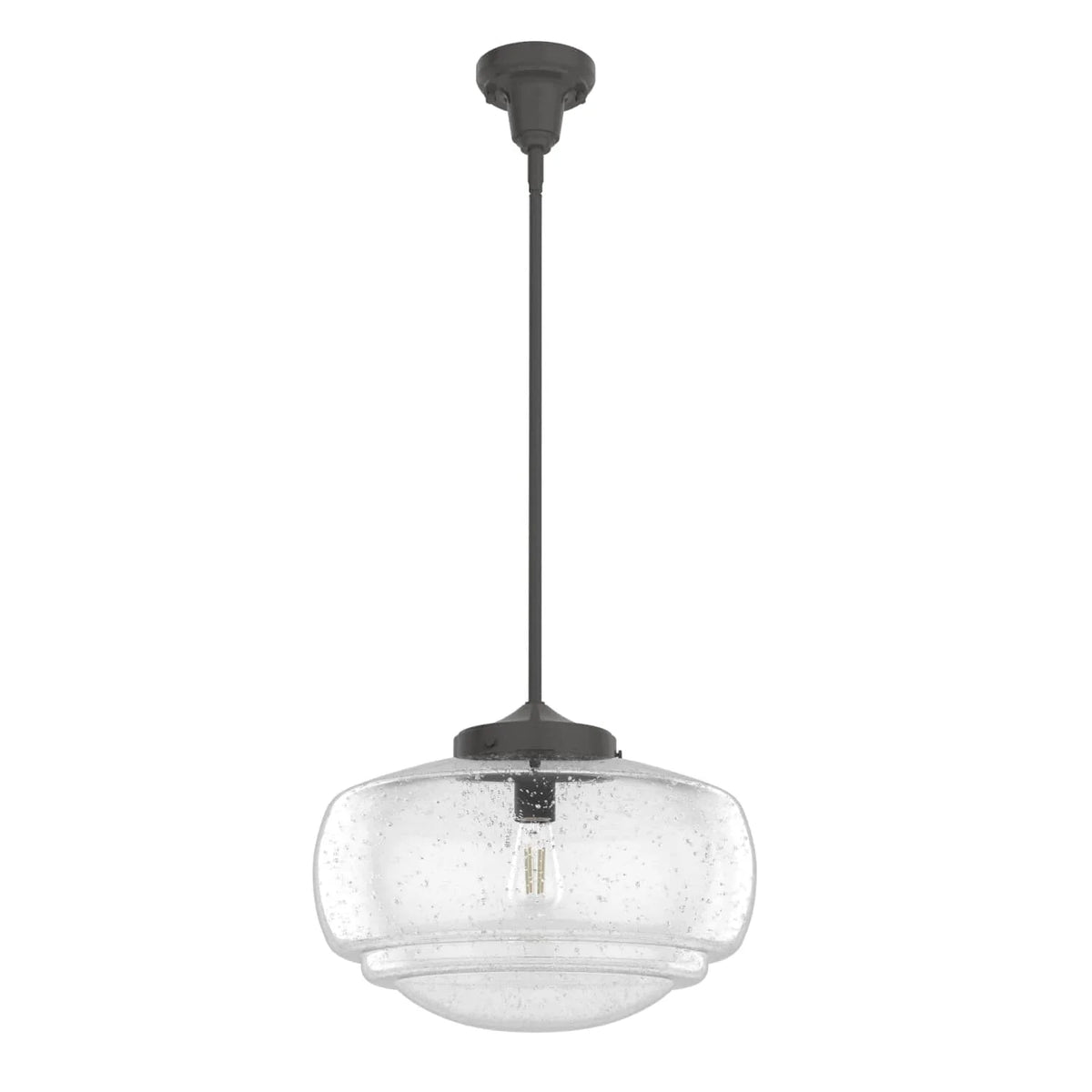 Saddle Creek Clear Seeded Glass 1 Light 16 Inch Pendant