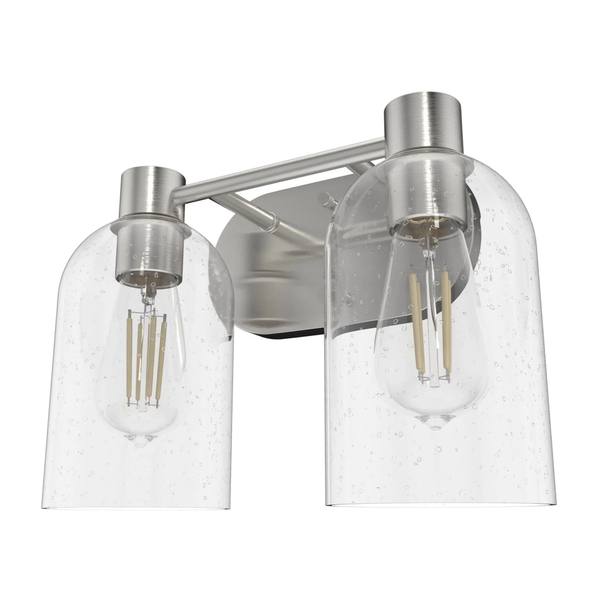 Lochemeade Clear Seeded Glass 2 Light Vanity