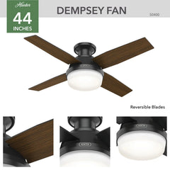 Dempsey Low Profile Outdoor with LED Light 44 inch