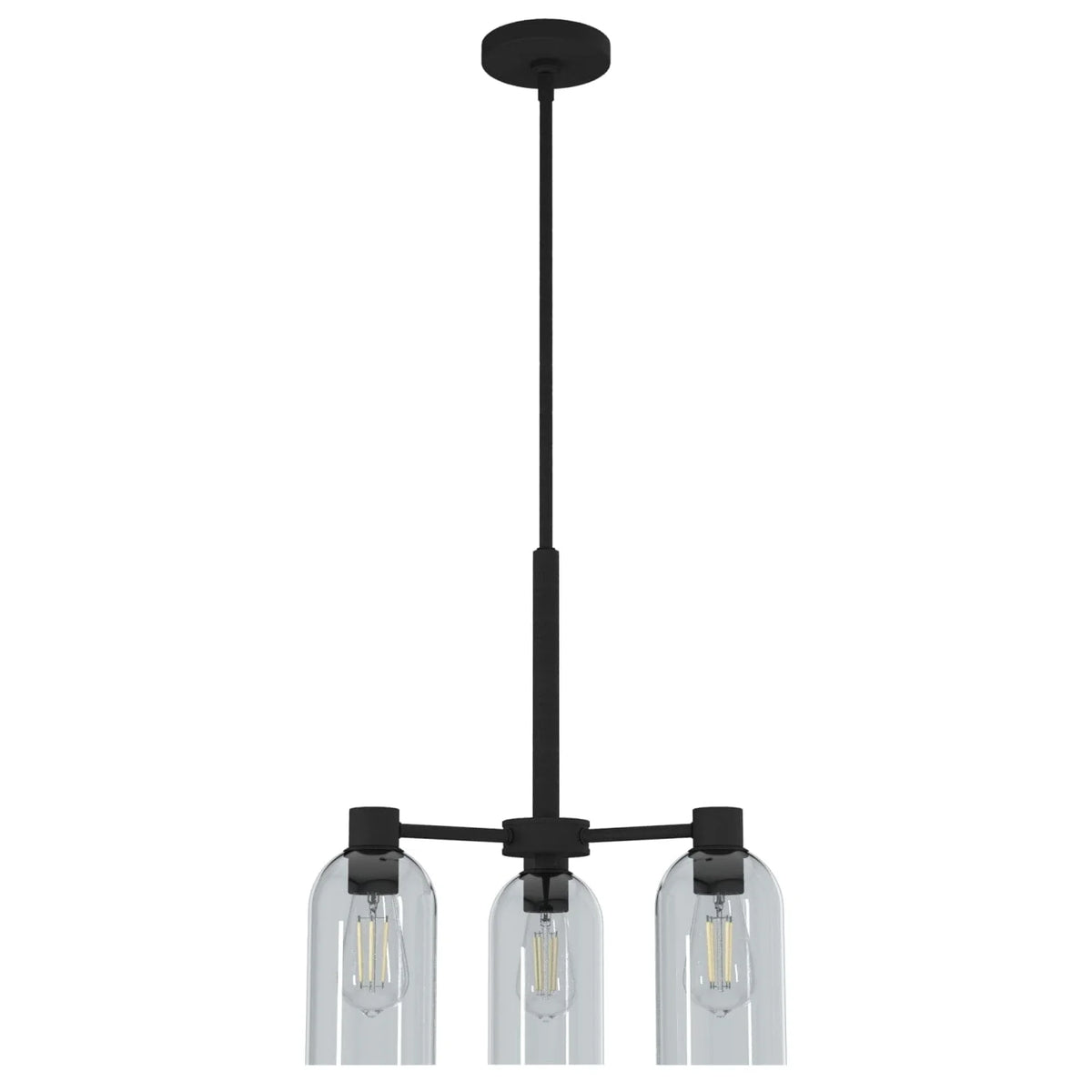 Lochemeade Smoked Glass 3 Light Chandelier