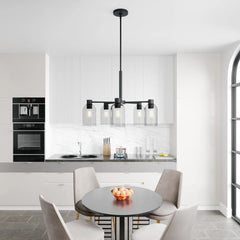 Lochemeade Smoked Glass 5 Light Chandelier