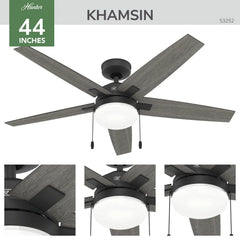 44in Indoor Ceiling Fan with LED Light