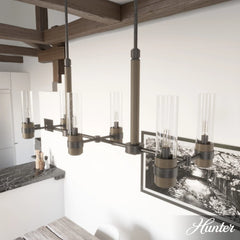 River Mill 6 Light Linear Chandelier
