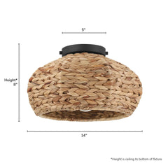 Cambria 1 Light Medium 14 Inch Flush Mount