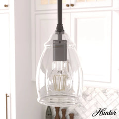 Dunshire Curved Vase Clear Glass 1 Light 5.25 Inch Mini Pendant