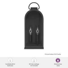Kendra Bell Outdoor WeatherMax 2 Light Large 16 Inch Wall Light