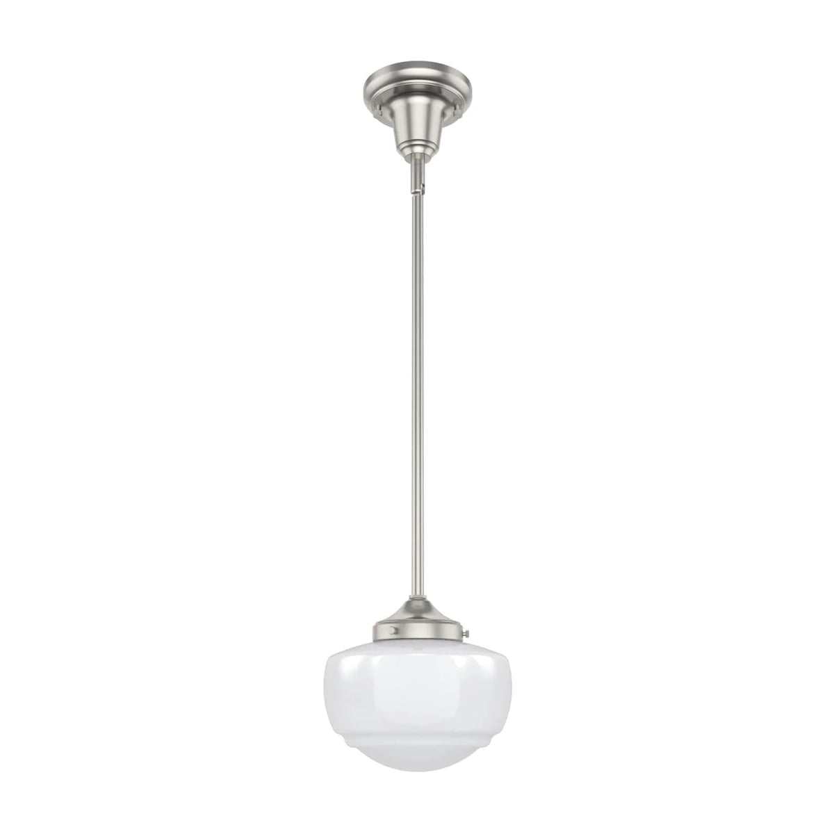 Saddle Creek Shiny Cased White Glass 1 Light Mini Pendant