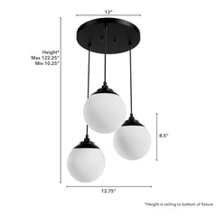 Hepburn 3 Light Round Cluster