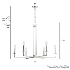 Bearden 6 Light Chandelier