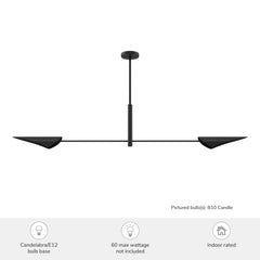Merian 2 Light Extra Large 65 Inch Linear